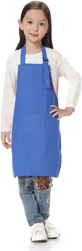 Vista 10 de TopTie Delantales para niños con bolsillo y correa ajustable, delantal para cocinar, hornear, pintar