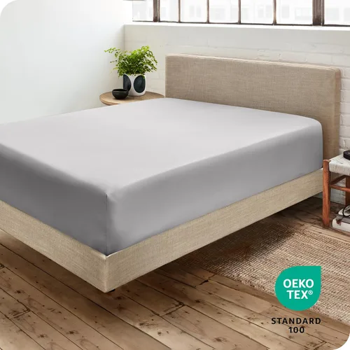 Vista 221 de Bare Home - Sábana bajera ajustable tamaño individual XL, microfibra 1800 muy suave y duradera, para colchones altos; color blanco