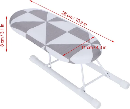 Vista 4 de Estink Tabla de planchar, mini funda plegable que ahorra espacio, puños, cuello, tabla de planchar, tabla de planchar con funda extraíble y lavable