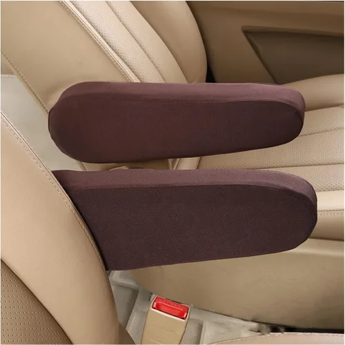 Vista 12 de Kewucn 2 piezas de fundas para apoyabrazos delanteros de coche, protectores de apoyabrazos de asiento de tela elástica, fundas universales