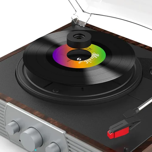 Vista 4 de DIGITNOW Adaptador de 45 RPM, para reproductores de discos de vinilo de 7 pulgadas y tocadiscos técnicos, adaptador de cúpula de aluminio sólido 45