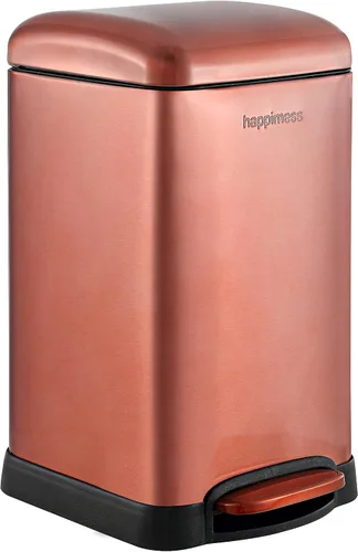Vista 12 de happimess HPM1012B Betty Retro Mini de 3.2 galones con cesta de basura de apertura con pedal y tapa de cierre suave, moderna, minimalista, a prueba