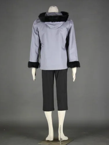 Vista 5 de Anime Inuzuka Cosplay kiba - Abrigo gris con capucha para hombre, disfraz de Halloween