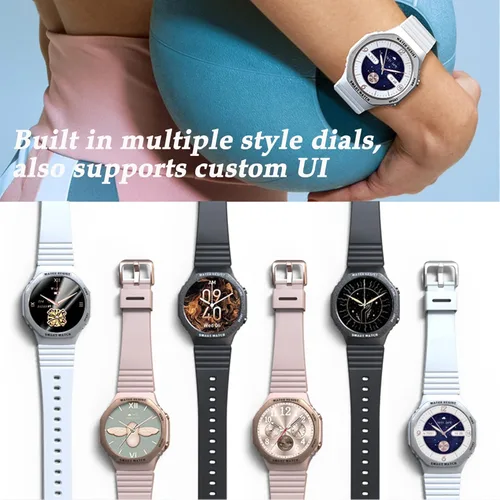 Vista 5 de Reloj inteligente para mujer con pantalla táctil de 1.32 pulgadas, Bluetooth, llamadas, reloj inteligente para mujer, rastreador de fitness