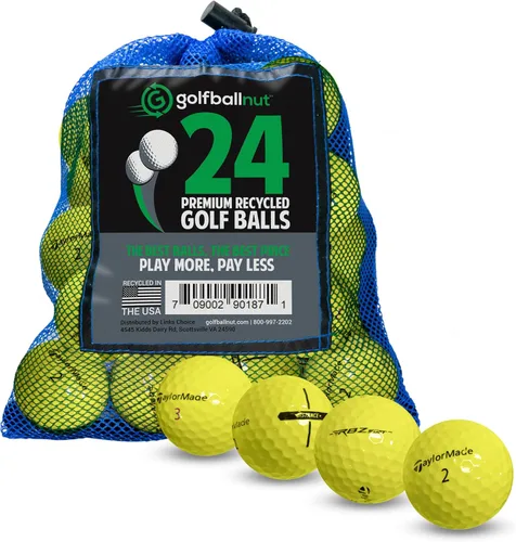 Vista 9 de Usado y reciclado para Taylormade Mix Near Mint 4A (blanco y amarillo) (24 y 48) pelotas de golf bolsa de malla incluida