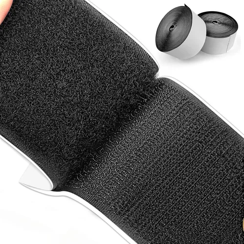 Tiras de gancho y bucle con adhesivo, 2 pulgadas x 15 pies, excelente agarre, parte trasera adhesiva fuerte, resistente, cinta de montaje, cinta de