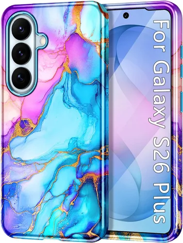 Vista 44 de Btscase para Samsung Galaxy S25, [Probado contra caídas de grado militar] Funda protectora de diseño de patrón de mármol, resistente, delgada