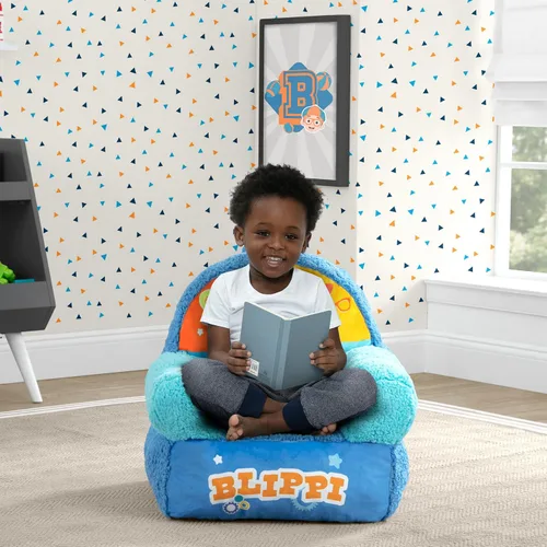 Vista 2 de Delta Children - Silla Blippi Cozee Buddy para niños, color azul