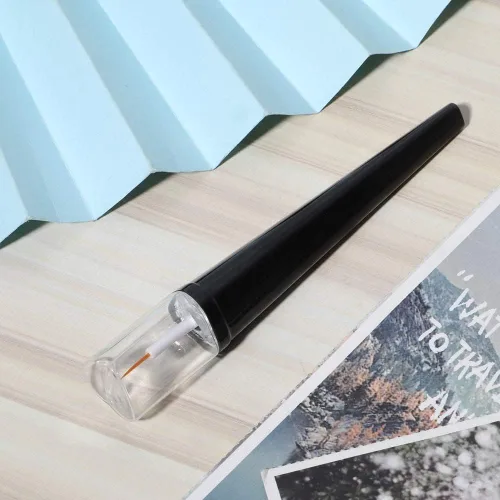 Vista 6 de Zerodis Tubo de pestañas vacío, 25 unidades, 0.2 fl oz, contenedor de plástico transparente recargable con tapón de goma, botella vacía de varita
