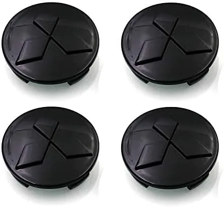 Tapacubos centrales para llantas M060-B, color negro brillante, 2.362 in, 2.25 pulgadas, compatible con Mitsubishi