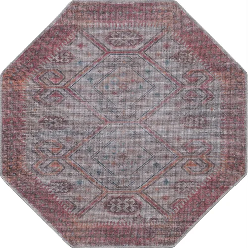 Vista 8 de Rugs.com Sisu Collection - Alfombra lavable de tejido plano múltiple de 2 x 3 pies, perfecta para entradas, cocinas, rincones de desayuno, piezas