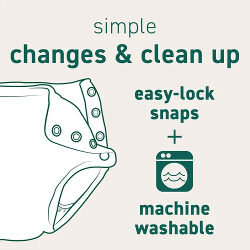 Vista 5 de Green Sprouts - Pañal de natación reutilizable con broches de presión para bebés y niños pequeños, Ultimate, Azul marino