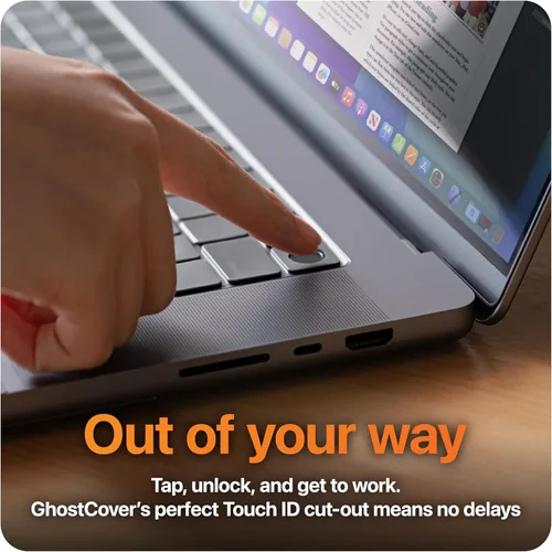 Vista 5 de GhostCover Original Premium Protector de Teclado Ultra Delgado, Compatible con MacBook Pro 14/16 M5/M4/M3/M2/M1 Pro/Max de 2025 2024 2023 2022 2021