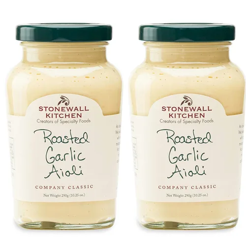Stonewall Kitchen Alioli de ajo asado, 10.25 onzas (paquete de 2)