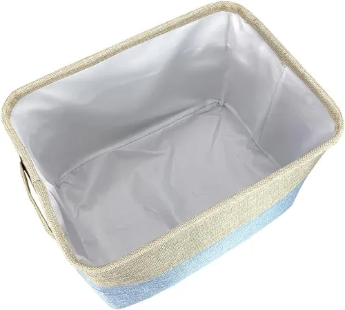 Vista 2 de Cesta de almacenamiento plegable personalizada con un bonito perro Bulldog francés, plegable de tela resistente, cubo de almacenamiento