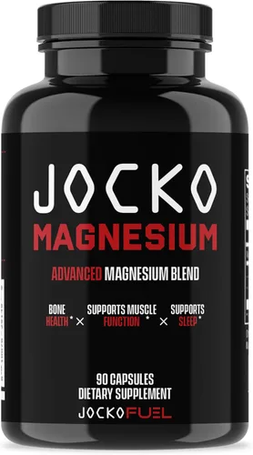 Suplemento de Complejo de Magnesio Jocko Fuel - Cápsulas de Glicinato de Magnesio, Citrato y Taurato, Suplemento Dietético para Recuperación