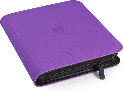 Vista 12 de Carpeta de Tarjetas de 4 Bolsillos con Cremallera, Libro Portatarjetas de 288 Bolsillos, Carpeta con Cremallera de Cubierta de PU Premium, Carpeta