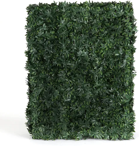 Vista 2 de 3rd Street Inn Pared de seto de malezas artificial, planta de privacidad artificial para exteriores, gran sustituto de boj y hiedra, divisor