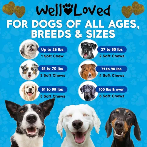 Vista 7 de Masticables calmantes para perros, golosinas para calmar a los perros, hechas en Estados Unidos, recomendadas por veterinarios, apoyo al