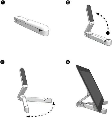 Vista 10 de ARKON Mounts - Soporte plegable para tablet compatible con Apple iPad, Samsung Galaxy