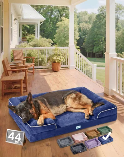 Vista 20 de OhGeni Cama ortopédica para perros y gatos, sofá para mascotas de tamaño pequeño con espuma viscoelástica, lavable a máquina, funda extraíble