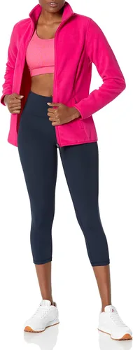 Vista 4 de Tienda Essentials - Chaqueta de vellón polar suave y manga larga para mujer, ajuste clásico, con cremallera completa