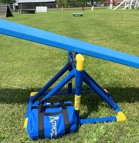 Vista 2 de ActiveDogs Agility - Bolsa de arena grande de baja gravedad, capacidad de bolsa de 35 #, alforja no restrictiva para estabilizar túnel