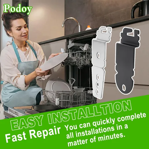 Vista 5 de 8212560 y 8269145 - Clips de montaje para lavavajillas Whirlpool Kenmore KitchenAid con tornillos