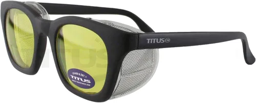 Vista 5 de TITUS G12 Gafas de seguridad estilo retro con malla de acero inoxidable plegable suave o protector lateral de color a juego