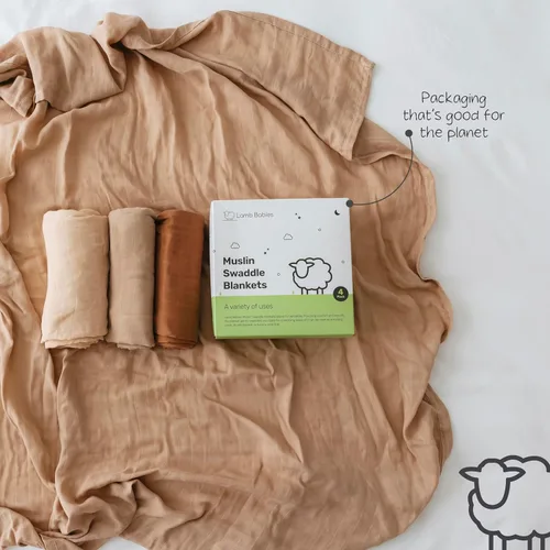 Vista 7 de Manta de muselina para bebé, mezcla de algodón de bambú suave, ligera, transpirable, multiusos, funda de lactancia, juego de manta para cochecito