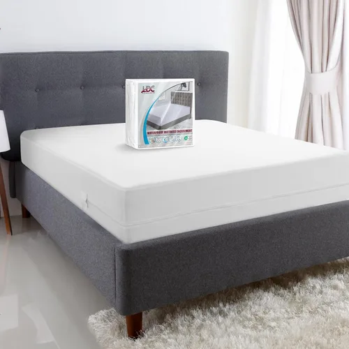 Vista 9 de LUX Décor - Funda de colchón con cremallera tamaño Queen, a prueba de chinches, 100% impermeable, protector de colchón de 14 pulgadas