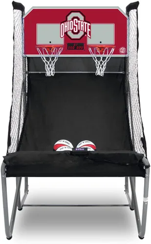 Vista 37 de Pop-A-Shot - Home Dual Shot with NCAA Graphics l Sensor Scoring l 16 Game Modes l 7 Balls l Foldable Storage l for All NCAA Fans