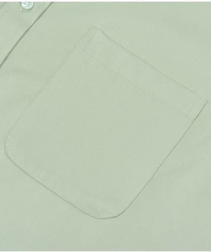 Vista 5 de Alimens & Gentle Camisas de vestir para hombre, de manga larga, sin arrugas, elásticas, sólidas, formales, con botones, con bolsillo