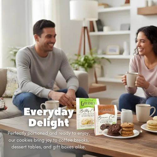 Vista 6 de Too Good Gourmet, galletas de masa de galletas con chispas de chocolate, paquete de 3, galletas suaves y masticables en lotes pequeños, golosinas