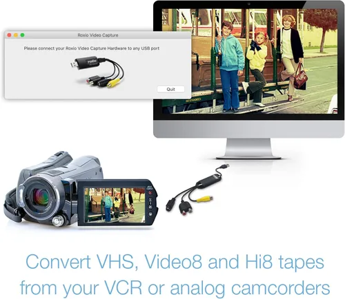 Vista 4 de Roxio Easy VHS to DVD for Mac VHS, Hi8, V8 Video to DVD or Digital Converter [Mac Disc]