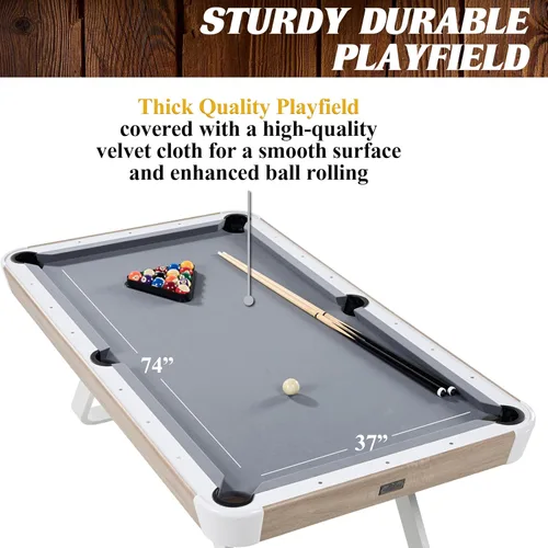 Vista 3 de Barrington Billiards Mesa de billar de múltiples estilos, campos de juego premontados con juegos completos de accesorios de billar, perfecta