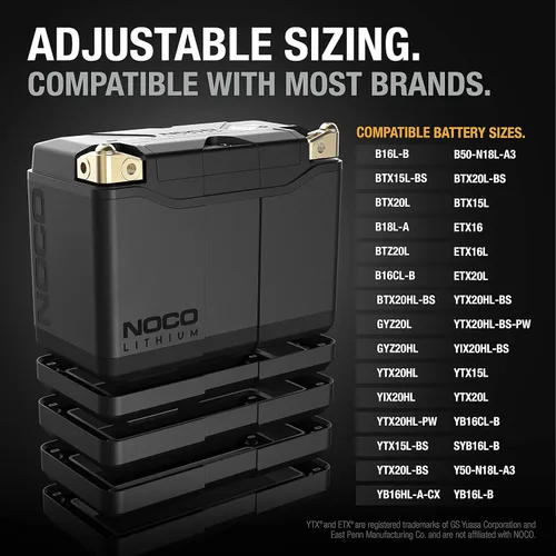 Vista 5 de NOCO Litio NLP20: Batería ultraligera de litio Powersport de 12 V - Grupo 20 - 7Ah - Potencia de arranque 600A - BMS inteligente - Certificado UL