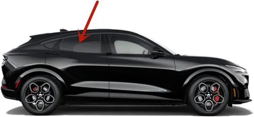 Vista 2 de Vidrio templado para puerta trasera derecha del pasajero compatible con modelos Ford Mustang Mach-E 2021-2023