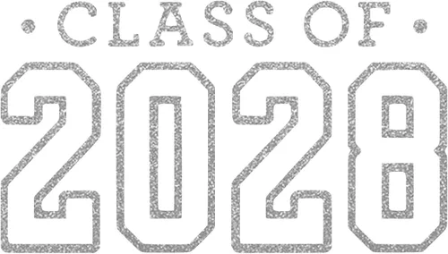 Vista 10 de Class of 2028 Iron On Decal, Senior Class Shirt Patch, Heat Transfer, HTV Graphic Tshirt Sticker, DIY Crafts, Pick Size Color, Iron-On Almost Black