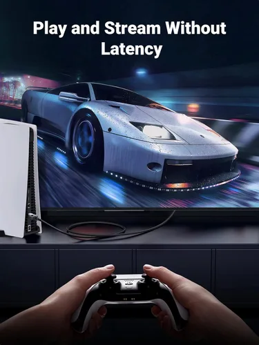 Vista 3 de UGREEN Cat 8 Ethernet Cable, 2 Pack Ethernet Cable with 40Gbps 2000Mhz High Speed, 26AWG Braided, Shielded Heavy Duty Internet Cable Compatible for