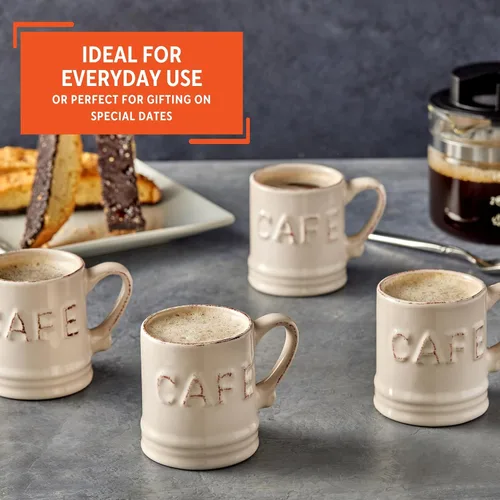 Vista 6 de Imusa USA 6pc 3oz Beige CAFÉ Espresso Tazas