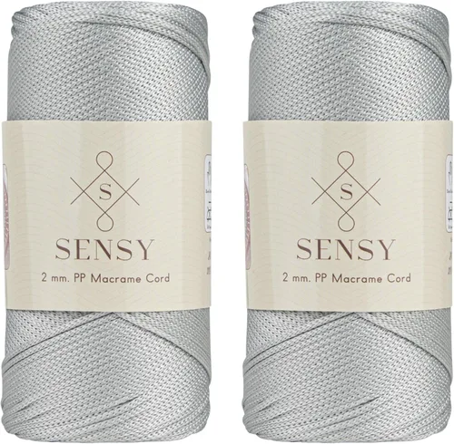 Vista 74 de Sensy Premium 2mm 229.5 metros de cuerda de poliéster 100% cordón de polipropileno Cordón de macramé 2mm Cordón para bolso de crochet Hilo