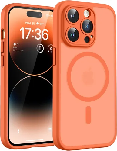 Vista 93 de TOCOL Funda para iPhone 11, compatible con Magsafe, protección completa de cámara, imanes integrados, protección contra caídas, funda translúcida