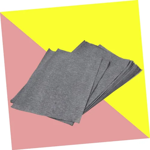 Vista 9 de STOBOK Papel de transferencia de 100 hojas de papel de calco de grafito negro gris para pintar proyectos de dibujo para facilitar la transferencia