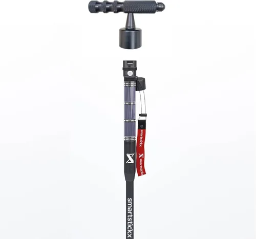 Vista 2 de SmartstickX Mango en forma de T para bastón de autodefensa, agarre mejorado, soporte mejorado para caminatas largas, ajuste duradero y cómodo
