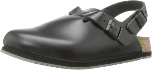 Vista 11 de Birkenstock Zuecos de cuero Tokio Super Grip para mujer Negro