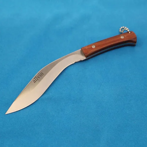 Vista 2 de allvin R8337 Cuchillo de machete pequeño 440C Hoja de satén con mango de madera de espiga completa Cuchillos Cuchillos Cuchillos al aire libre