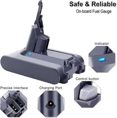 Vista 6 de Biswaye Compatible con Dyson V6 Batería Reemplazo DC62 SV04 SV03 Aspiradora