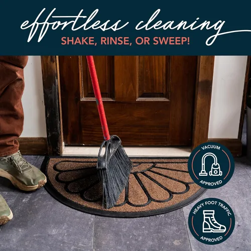 Vista 7 de Felpudo de bienvenida y para puerta delantera de 46 x 76 cm, para exteriores, para otoño, color marrón