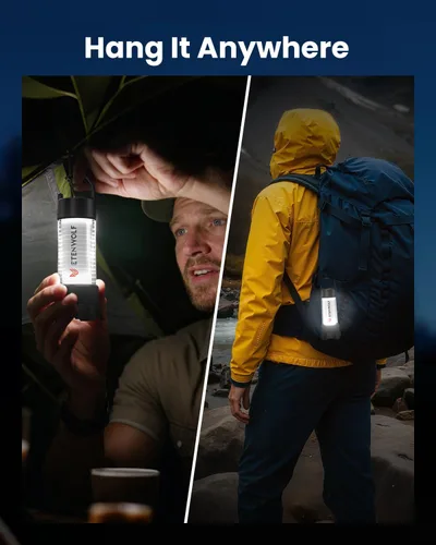 Vista 4 de ETENWOLF Linterna y linterna 2 en 1, 6 modos de luz recargable de 1000 lúmenes, linterna súper brillante de 5000 mAh con UV, luz portátil